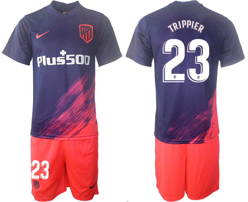 Men 2021-2022 Club Atletico Madrid away purple #23 Soccer Jersey